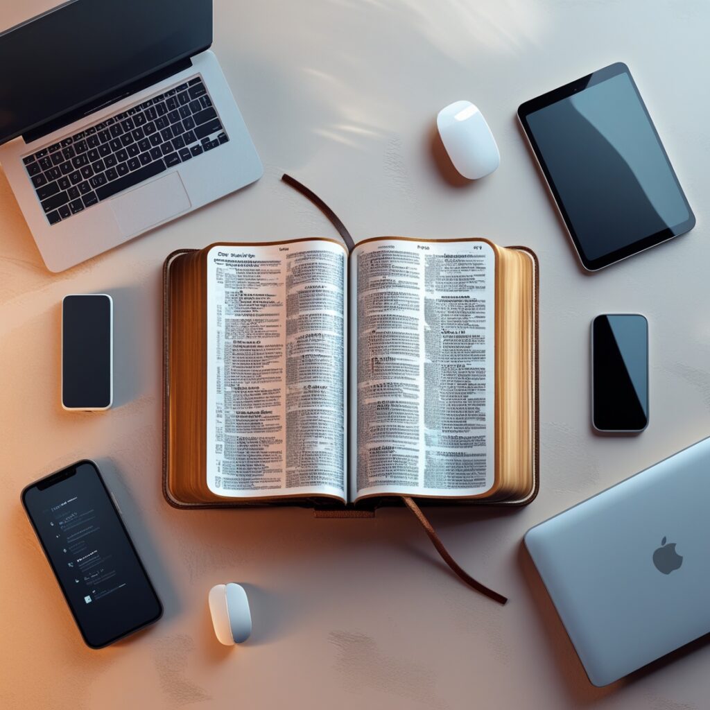Bible and gadgets